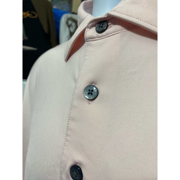 Foot Joy Polo Mens Size Large Prodry Lisle light pink Governors Club Tennessee - Picture 10 of 12